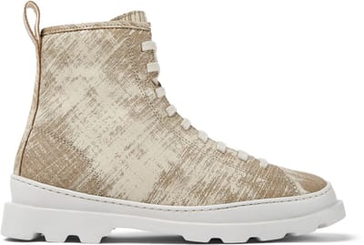 Camper Brutus Enkellaarsjes - Damen - Wit - Grijs - 36