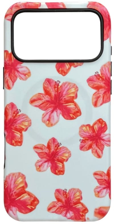 Casemania - Backcover Pastel Watercolor Magnetic MagSafe Case – iPhone 17 Pro – Hibiscus