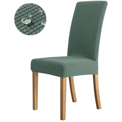 Housse de chaise en tissu Anti-salissure, en Jacquard extensible, pour salle à manger, cuisine, mariage, siège de maison, non 100% étanche 1 Piece
