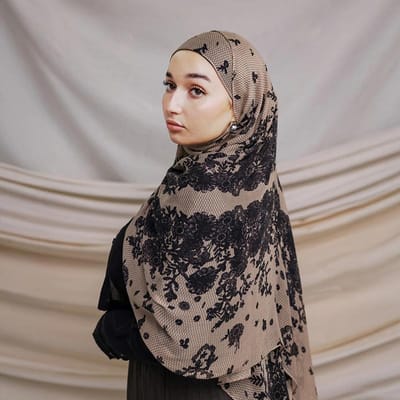 Écharpe Bandana Hijab Fleuri Aquarelle Couleur Modal Sensationnel Pour Femmes Voyage Polyvalent Décontracté Coupe-vent Anti-sable Foulard gray