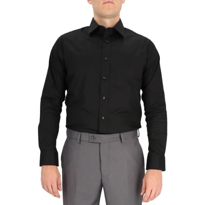 Scotch & Soda Dress Shirt Black Maat: 38 | Zakelijke Overhemden Outlet | Heren | Zwart