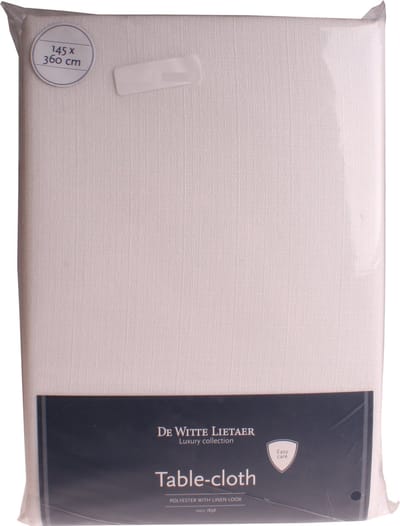 De Witte Lietaer Tafelkleed Luxury Collection 145 X 360 Cm Wit