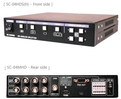 Analoge video splitter - Quad - SeeEyes SC-04MHD