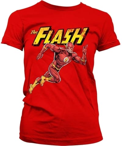 The Flash Running Girly T-shirt voor dames, rood