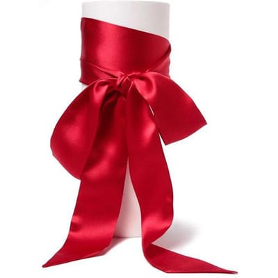 Écharpe Fine de Luxe en Soie Simulée Mode Ruban Poignée de Sac Dames Bandeau Imprimé Cheval Petits Foulards à Cheveux Bande Femme One Size red