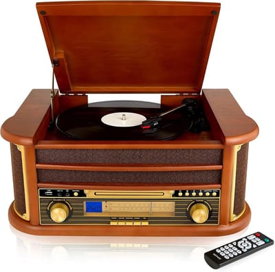 Platenspeler met Cd Speler - Platenspeler - Cd Speler - Met Ingebouwde Speakers - Hout