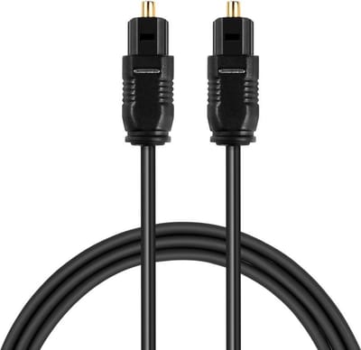 MMOBIEL Optische Kabel Toslink Digitaal (2 meter) - Glasvezel Kabel - TV / DVD / CD Soundbars /DAT / PS3 / AV Receivers (ZWART)