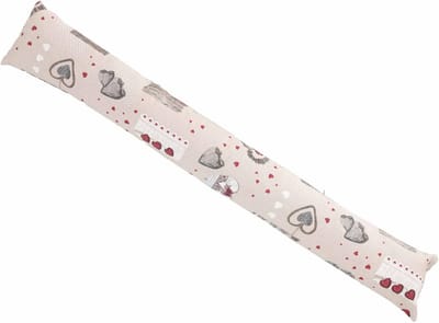 Lange Tochtstopper 110 cm Shabby Chic - Afneembare Hoes en Wasbaar