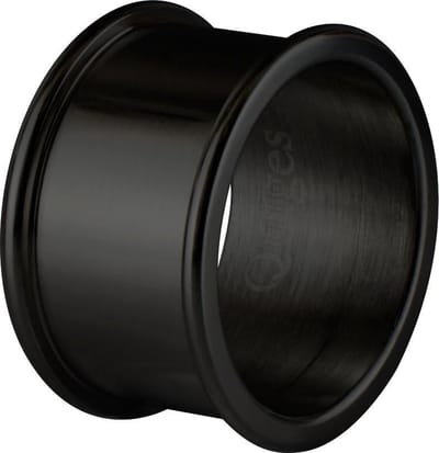 Quiges Stapelring Ring - Basisring  - Dames - RVS zwart - Maat 17 - Hoogte 6mm