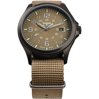 Traser P67 Officer Pro GunMetal Khaki 108631 Horloge bruin