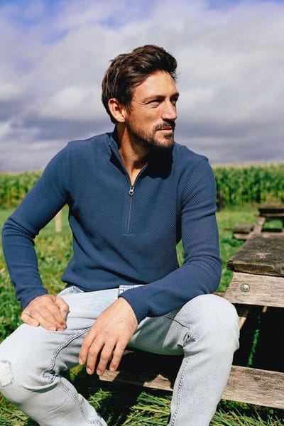 Kultivate Half Zip Trui KN Oblique Insignia Blue (2401020802 - 440)