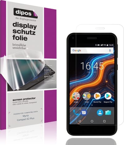 dipos – 4x Beschermfolie geschikt voor Myria Compact E2 Plus | Krasbestendige & heldere Screenprotector Ultra-Thin