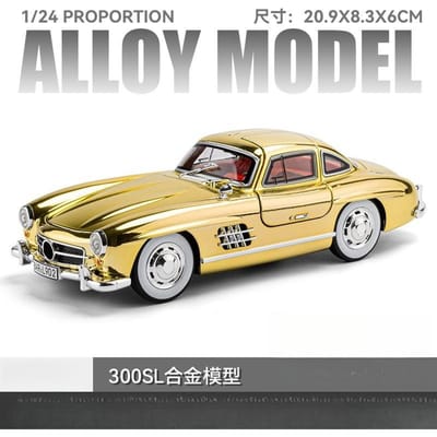 Voiture À 1:24 Grands Modèles de Voiture Classique 300Sl Version Galvanisée Simulation Alliage Ornement