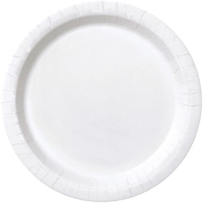 UNIQUE - 16 witte kartonnen borden 23 cm wegwerp rond