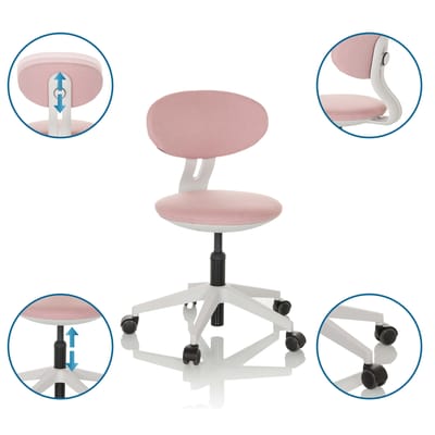 Kinder bureaustoel MINIMOVO Roze hjh OFFICE