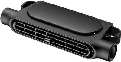 Draagbare Autoventilator - Zwart - 17 x 3,4 x 7,5 cm - USB Ventilator met Instelbare Windsnelheid - Voor Auto's, Jeep en Bestelwagens