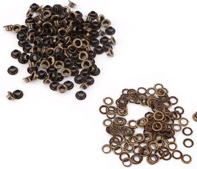 Dailygoods- Messing Ogen Bevestigingsset - 100 Stuks - Sluitringen - Decoratieve Reparatie - Voor Lederwaren - Gemakkelijk te Gebruiken