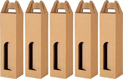 Wijndoos in Open Golf voor 1 Fles 9x9x33 cm