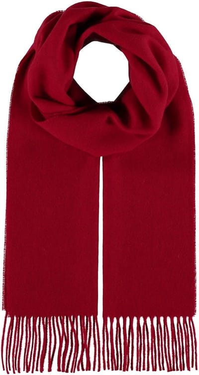 FRAAS Sjaal Wool Scarf with Fringes Red Rood