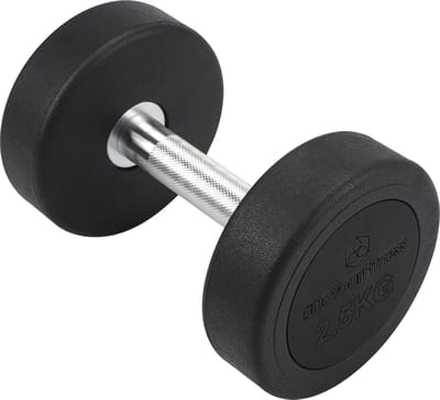 #DoYourFitness set van ronde dumbbells, antislip dumbbells, verchroomde & gekartelde handgreep, trainingsgewichten voor krachttraining & workout, 2,5 kg
