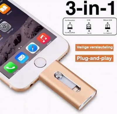 Snelle USB Flash Drive 512GB – Geschikt voor iPhone | Foto Stick met Hoge Snelheid | Externe Opslag voor Foto’s & Video’s | Voorkom Volle Opslag