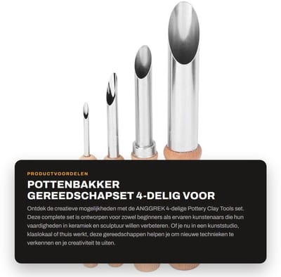 Dailygoods- Kleigereedschap 4-delige Set - Pottenbakken Gereedschap - Sculptuur/Houtsnijgereedschap - Ergonomische Handgrepen - Duurzaam Materiaal - Creatieve Mogelijkheden - Pottery Tools