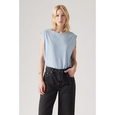 Levi's Boxy Tank Top Blue Maat: S | Mouwloze Tops Outlet | Dames | Blauw