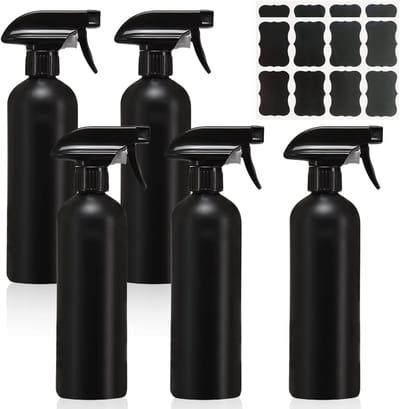 Set van 5 Sprayflessen 500 ml - Ideaal voor Haarverzorging, Tuinieren en Schoonmaken met Waterdichte Labels