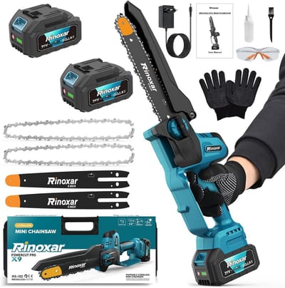 Mini Kettingzaag 8 inch - 1300W met Borstelloze Motor en Automatische Oliepomp voor Tuinwerk