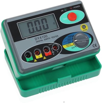 Aardingsweerstandsmeter - Digitale Tester - Veiligheid Controleren - 0-2000 Ohm Bereik - 150x100x70 mm