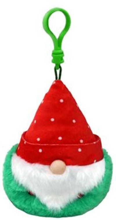 TY Beanie Boo's Clip Christmas Gnome Red Hat 7 cm