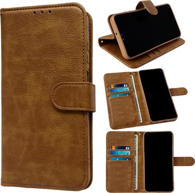 Casemania Hoesje Geschikt voor Samsung Galaxy A16 - Bruin - Portemonnee Book Case - Pasjeshouder en Magneetlipje