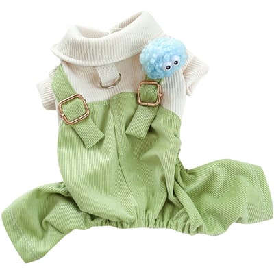 Salopette pour chien Garde au chaud Mouvement libre Douce Combinaison pour chiot Mode Vêtements pour petit chien avec boucle pour le printemps l'automne XL