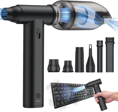 Elektrische Air Duster - Mini Stofzuiger - Snel Reinigen - 2-in-1 Functie - 125000 rpm - Zwart