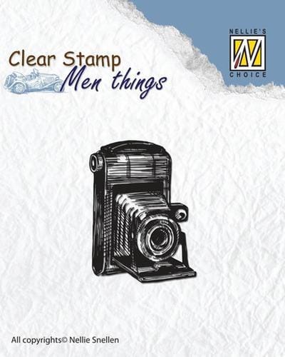 CSMT001 Clearstamp Nellie Snellen foto  - Men Things camera - stempel fototoestel