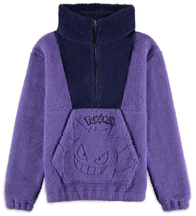 Pokémon - Gaming Vest met capuchon - Gengar - Sherpa - S tot XXL - voor Mannen - lila