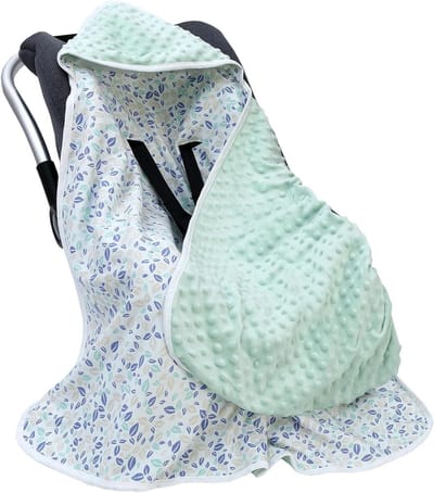 Wikkeldeken Baby - Babydeken Kinderwagen - Baby Comfort - Dubbelzijdig Materiaal - 90 x 90 cm - Groen