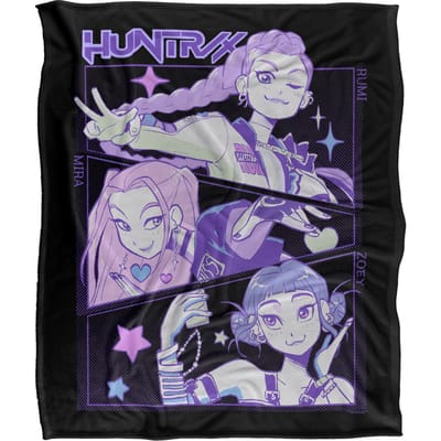 K-Pop Demon Hunters Fleece Huntr/X Supersoft Deken (Multikleur)