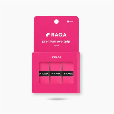 Raqa ® Padel grip roze - Padel overgrip - Grip - Roze - Griptape - Padel - Padelgrips - Overgrip padel - Padel grips - Dry - Tape – Zacht & Comfort - 3 pack – Design in NL