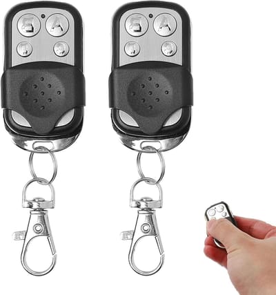 Draadloze Universele Afstandsbediening 433.92MHz voor Garagedeuren en Auto's - 4 Kopieën, Set van 2, Ideaal voor Toegang en Beveiliging