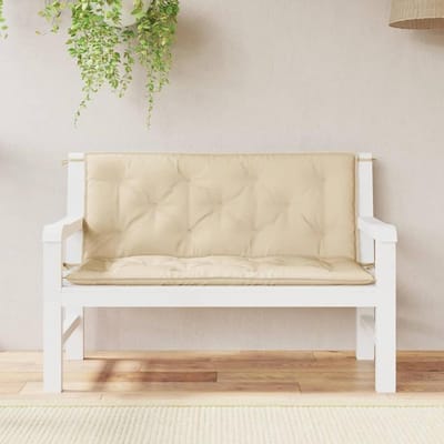 Bankkussen - Zitkussen Tuinbank - Buiten Zitten - Waterafstotend Oxfordstof - 120 cm - Beige