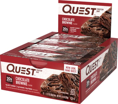 Quest Nutrition, Barre Protéinée, Brownie au Chocolat, 12 Barres, 60 g (2,12 onces) Chaque