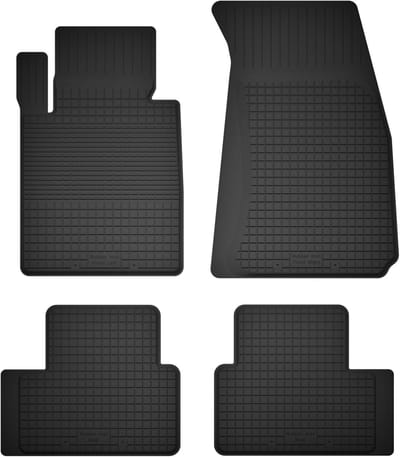 Wielganizator BasicProtect Serie - Rubber Auto Vloermatten - Universele Pasvorm - Set van 4 - Antislip en Weerbestendig