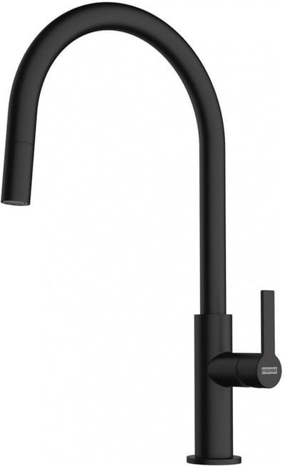 Franke Maris Slim - Keukenkraan FS 2839.901, met uittrekbare vuistdouche, mat zwart 115.0728.389