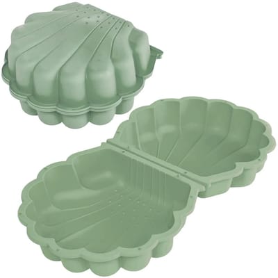 Summertime Schelp Set Groen 87x78x20 cm met deksel - Zandbak Schelp - Zand Speelgoed - Water Speelgoed - Water Schelp voor in de Tuin