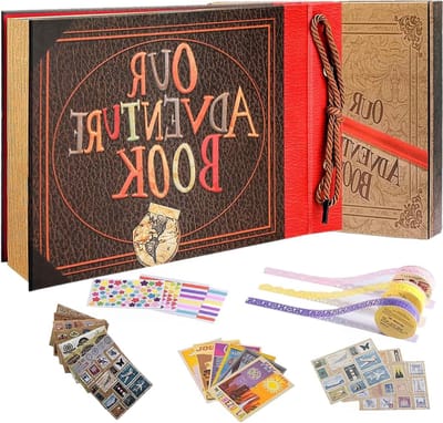 Handgemaakt Plakboek - Leer Gebonden Album - Herinneringen Bewaren - Inclusief Opbergdoos - 30 x 19 cm - Klassiek