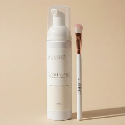 LASHTAG - Lash Foam Cleanser 80ml - Gratis reinigingsborstel - EXTRA GROOT wimperfoam - wimper zeep - reiniger - reinigingsfoam - wimperschuim - parabeen vrij - cleanser for eyelashes