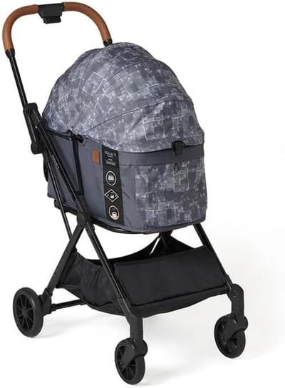 Dierenbuggy - Reiswagentje - Comfortabel reizen - Zelfvouwbaar - 81 x 49 x 102 cm - Grijs