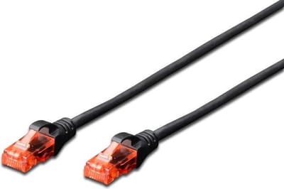 DIGITUS Professional patch cable - 1 m - black - Zwart - 1m