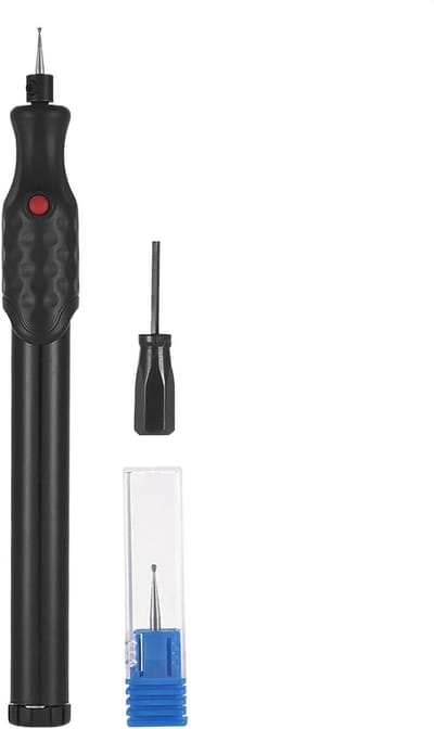 Metalen graveerpen - Elektrisch roterend gereedschap - Objecten personaliseren - 21000 tpm motor - Draadloos - Zwart